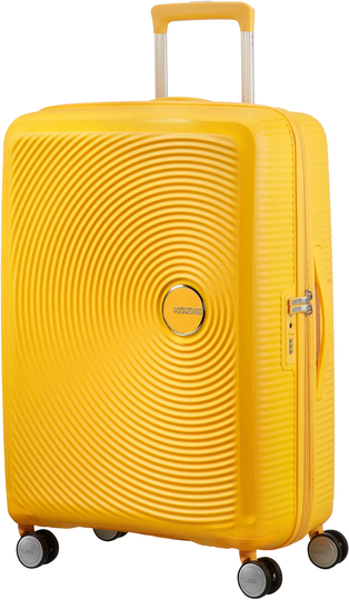 American Tourister Soundbox Spinner Matkalaukku 71.5L, Golden Yellow