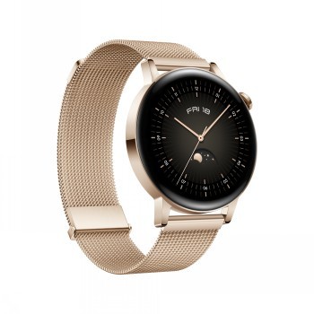 HUAWEI WATCH GT 3 (42MM) ROSEGOLD WITH GOLD METAL STRAP