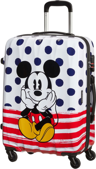 American Tourister Disney Alfatwist Spinner Matkalaukku 62,5L, Mickey Blue Dots