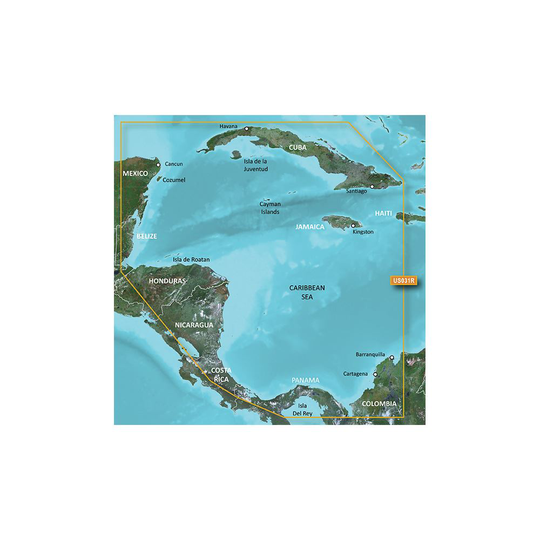 Garmin Southwest Caribbean HXUS031R microSD™/SD™ card, Kartat & Ohjelmistot