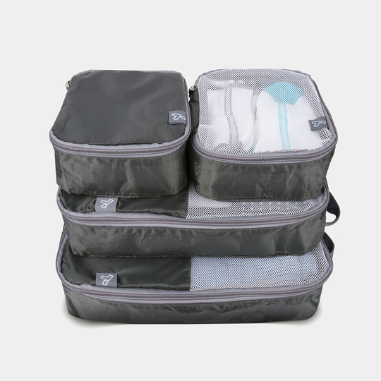 Travelon pakkauspussisetti, 4 kpl, Harmaa