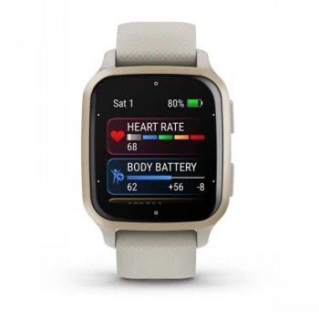 GARMIN VENU SQ 2 MUSIC, FRENCH GRAY / CREAM GOLD