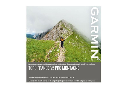 Garmin TOPO Ranska v5 PRO Montagne Garmin microSD™-/SD™-kortti, Kartat & Ohjelmistot