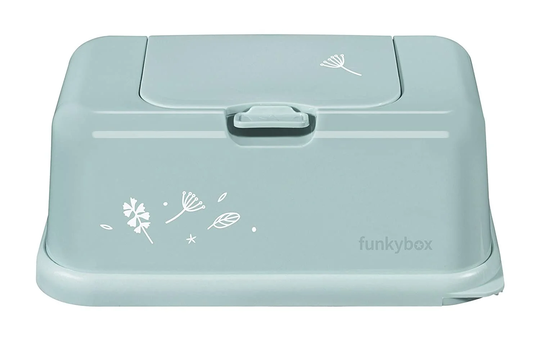 Funkybox Säilytysrasia Kosteuspyyhkeille Leaves, Mint