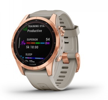 GARMIN FENIX 7S SOLAR,ROSE GOLD W/LT SAND BAND