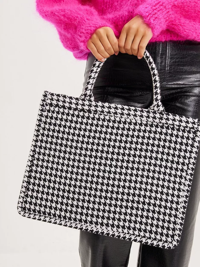 Pieces - Shopper-laukut - Bright White Black - Pcamina Shopper Bag D2D - Laukut
