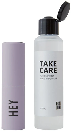 Design Letters Take Care Pullo Käsidesille 20 ml + 100 ml Käsidesi Hey, Laventeli
