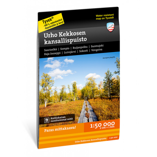 Calazo Urho Kekkosen kansallispuisto 1:50.000 retkeilykartta