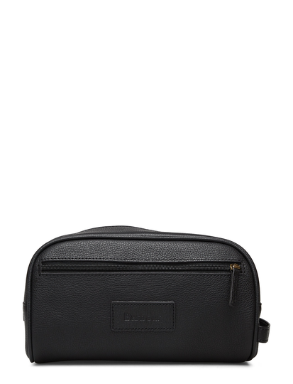 Leather Washbag Toilettilaukut Musta Barbour