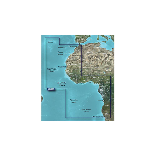 Garmin Länsi-Afrikka microSD™/SD™-kortti: HXAF003R, Kartat & Ohjelmistot