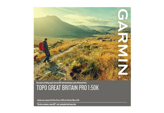 Garmin TOPO Iso-Britannia PRO 1:50k Garmin microSD™-/SD™-kortti, Kartat & Ohjelmistot