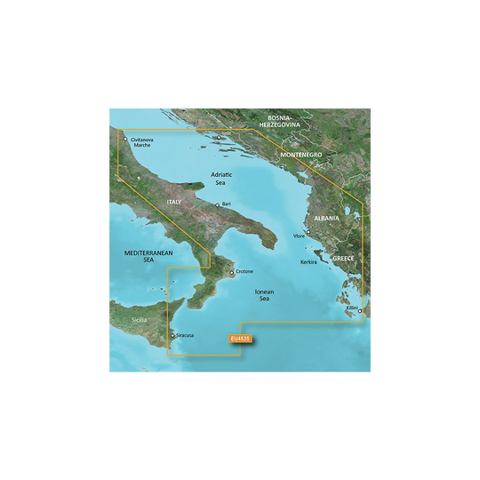 Garmin Adriatic Sea South Coast microSD™/SD™-kortti: VEU453S, Kartat & Ohjelmistot