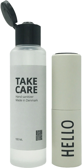 Design Letters Take care Pullo Käsidesille 20 ml + 100 ml Käsidesi Hello, Offwhite