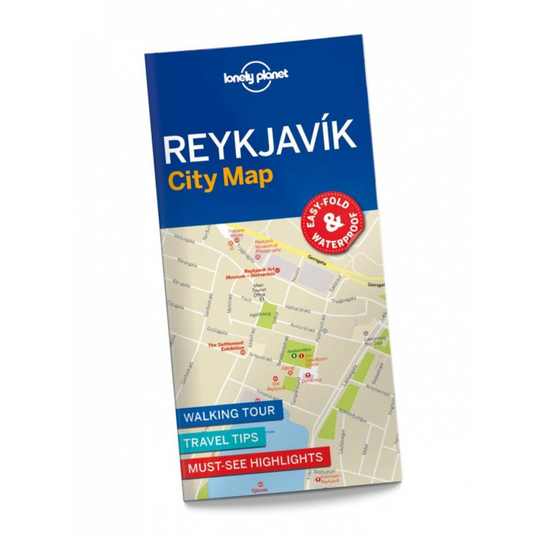 Lonely Planet Reykjavik City Map, Reykjavik kaupunkikartta