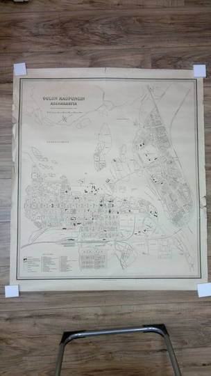 Oulun kaupungin rakennuskonttori : Oulun kaupungin asemakartta 1940