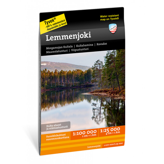 Calazo Lemmenjoki 1:25.000/1:100.000 retkeilykartta