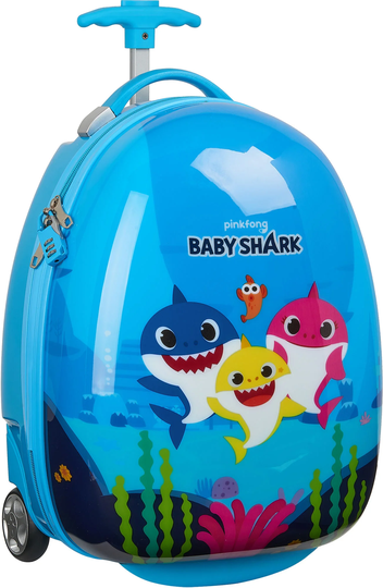 Baby Shark Matkalaukku 28L, Blue
