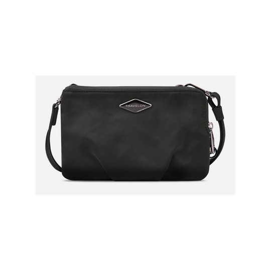Travelon Anti-Theft Parkview Double Zip Crossbody Clutch turvaolkalaukku