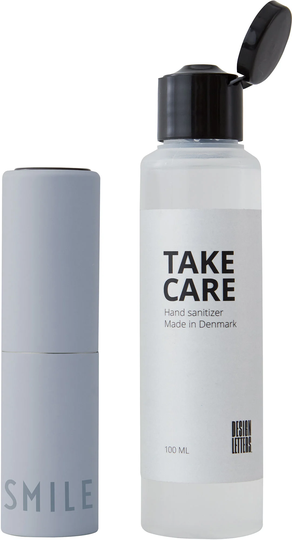 Design Letters Take Care Pullo Käsidesille 20 ml + 100 ml Käsidesi Smile, Sininen