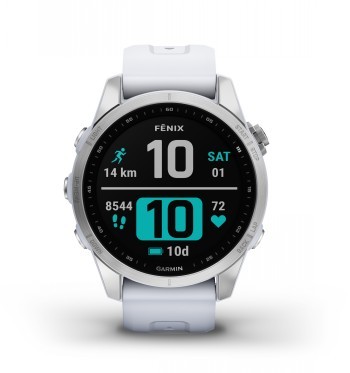 GARMIN FENIX 7S SILVER WITH WHITESTONE BAND