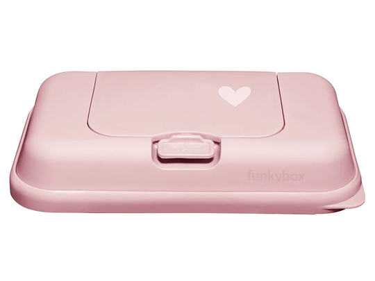 Funkybox ToGo Säilytysrasia Kosteuspyyhkeille Heart, Vaaleanpunainen