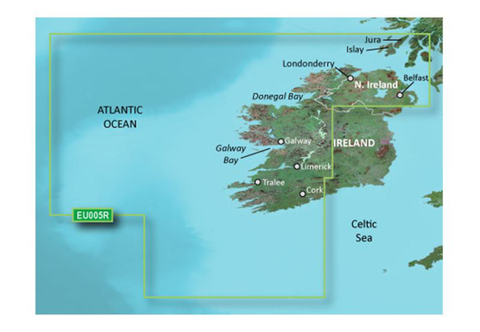 Garmin Irlanti West Coast microSD™/SD™-kortti: HXEU005R, Kartat & Ohjelmistot