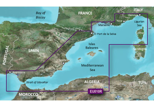 Garmin Spain, Mediterranean Coast microSD™/SD™, Kartat & Ohjelmistot