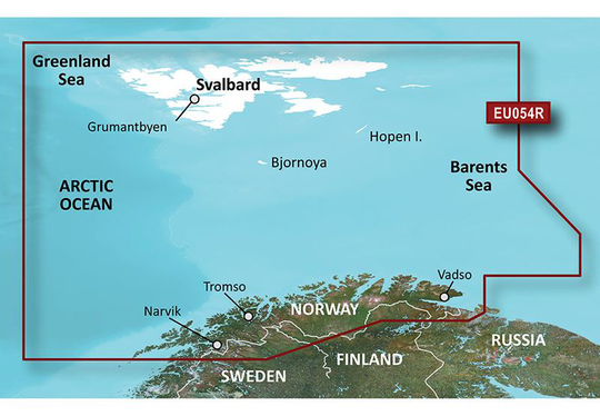Garmin Vestfjord-Svalbard-Varanger - BlueChart g3 Vision, Kartat & Ohjelmistot