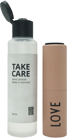 Design Letters Take care Pullo Käsidesille 20 ml + 100 ml Käsidesi Love, Nude