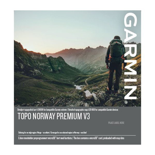 GARMIN TOPO NORWAY PREMIUM V3 SENTRAL OST