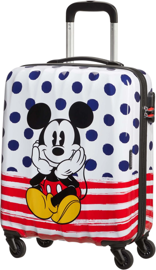 American Tourister Disney Alfatwist 2.0 Spinner Matkalaukku 36L, Mickey Blue Dots