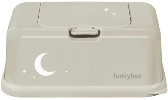 Funkybox Säilytysrasia Kosteuspyyhkeille Kuu, Khaki