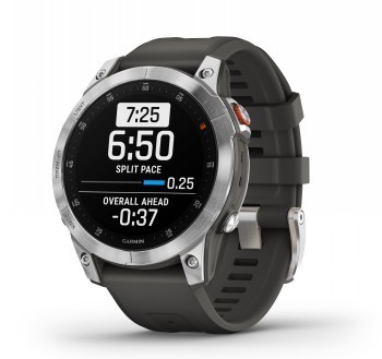 GARMIN EPIX 2,SLATE/SS W/SILICONE BAND