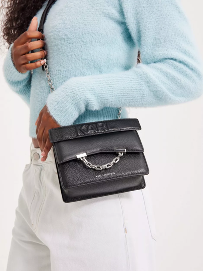 Karl Lagerfeld - Käsilaukut - Black - K/Seven Grainy Mini Sb - Laukut - Handbags