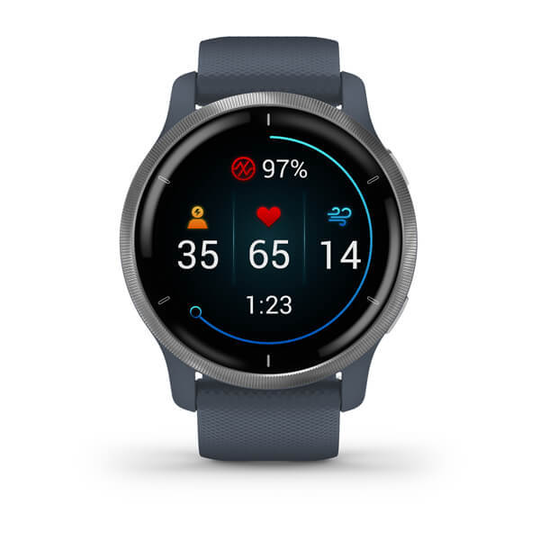 GARMIN VENU 2, GRANIITINSININEN / HOPEA