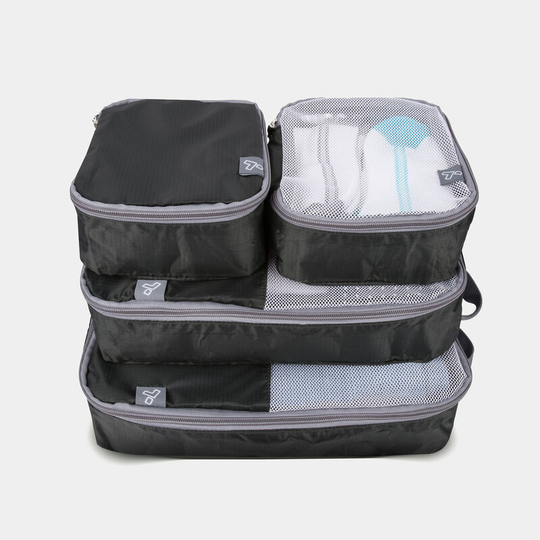 Travelon pakkauspussisetti, 4 kpl, Musta