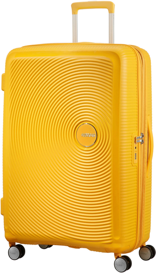 American Tourister Soundbox Spinner Matkalaukku 97L, Golden Yellow