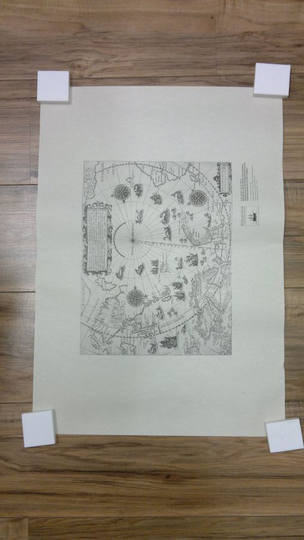 Theodor ; de Veer De Bry : Deliniatio cartar trium navigatiorum per batavos ad septentrionalem plagem Norvegia Moscovia et Nova zembla 27x35, ...