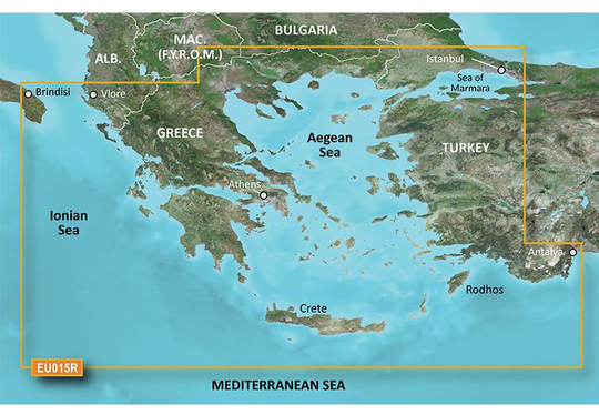 Garmin Aegean Sea & Sea of Marmara microSD ™ / SD ™, Kartat & Ohjelmistot