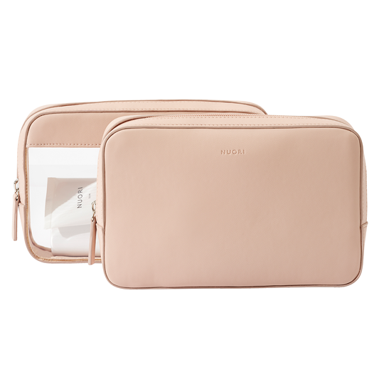 Nuori Sideway toilettilaukku, 2 kpl setti, roosa