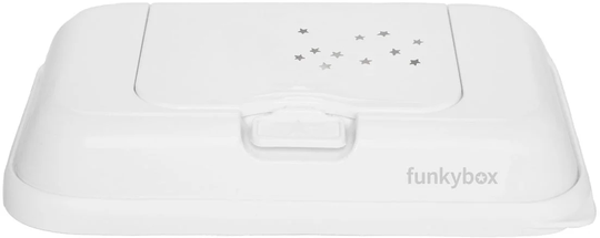 Funkybox ToGo Säilytysrasia Kosteuspyyhkeille Little Stars, White