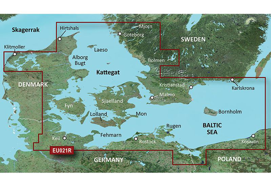 Garmin Tanska Itä-Ruotsi Kaakkois - BlueChart g3 Vision mSD, Kartat & Ohjelmistot