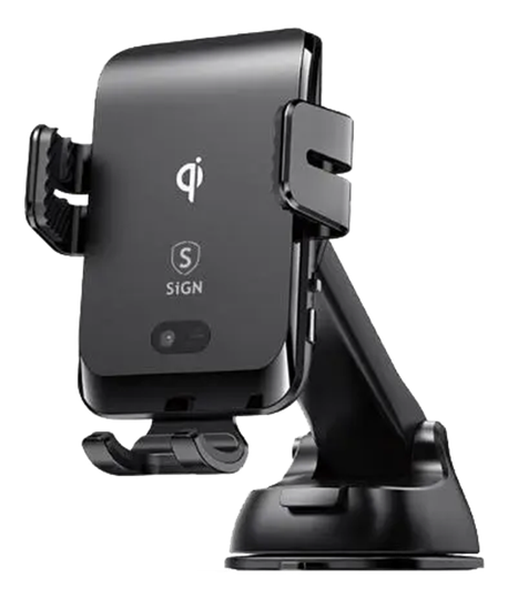 SiGN Car Holder For Smartphones, Wireless Charging, Black