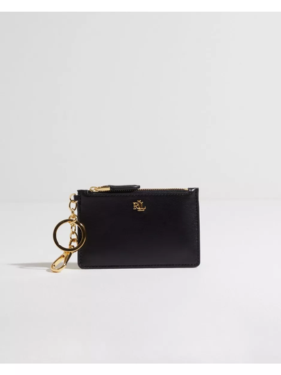 Lauren Ralph Lauren Zip Card Cas-Card Case-Small Black